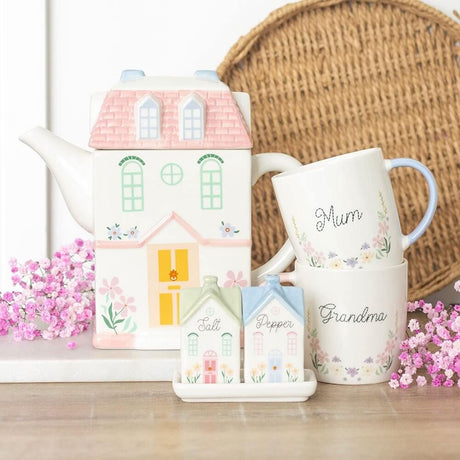 The Fashion Gift Shop: Pastel Town House Oil Burner and Wax Warmer Mothers Day Deco Gift by Jones Home & Gifts, Oil Burner & Wax Melters