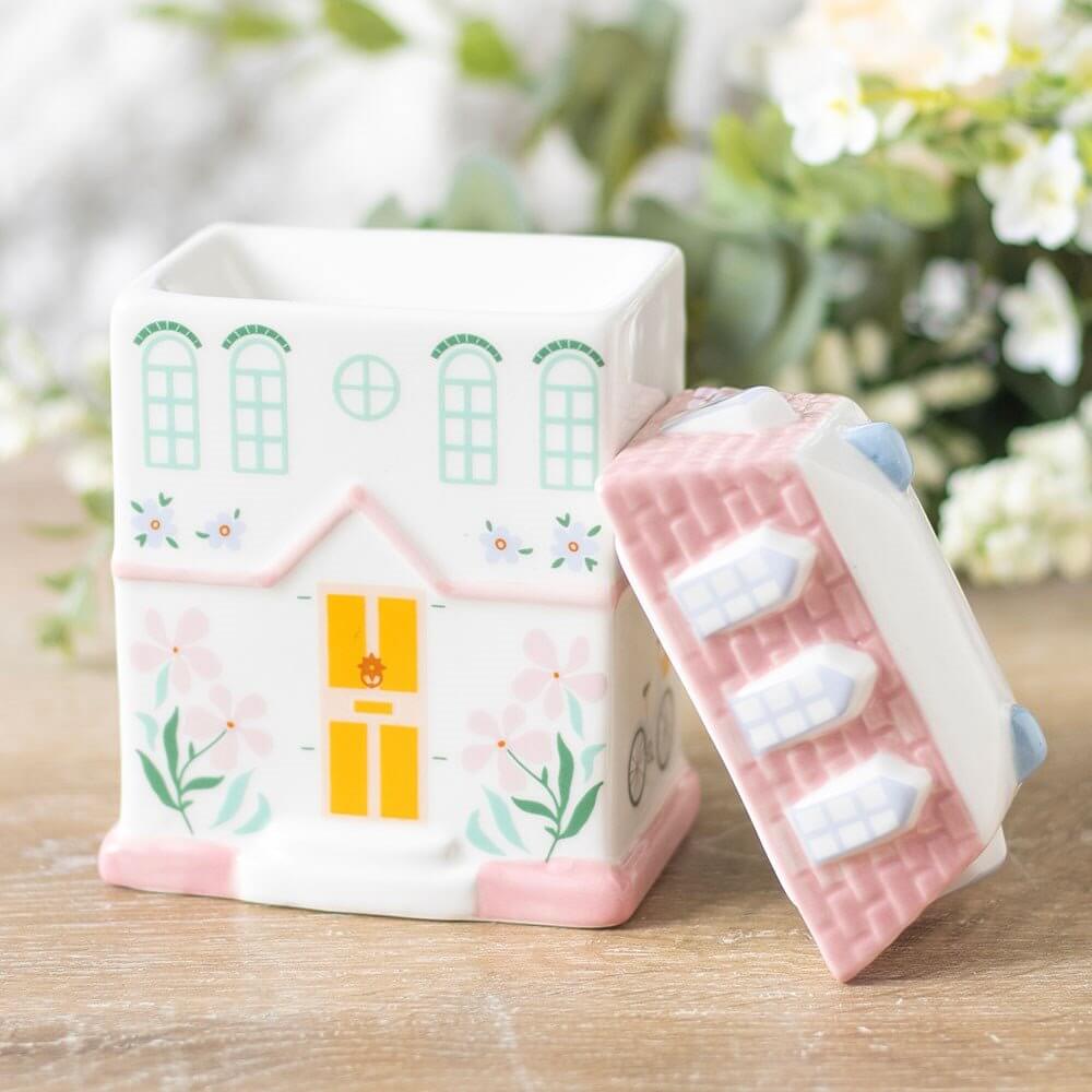 Pastel Town House Oil Burner and Wax Warmer Mothers Day Deco Gift by Jones Home & Gifts