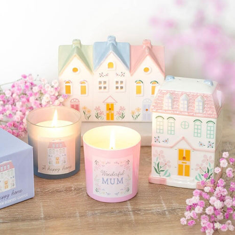 The Fashion Gift Shop: Pastel Town House Oil Burner and Wax Warmer Mothers Day Deco Gift by Jones Home & Gifts, Oil Burner & Wax Melters