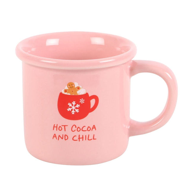 Pink Hot Cocoa and Chill Mug - Mugs and Cups by Jones Home & Gifts