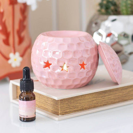 The Fashion Gift Shop: Pink Retro Disco Ball Oil Burner, Retro Rodeo Collection by Jones Home & Gifts, Oil Burner & Wax Melters