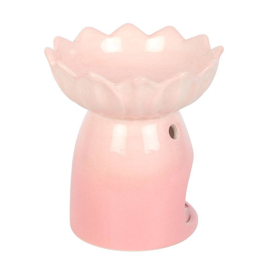The Fashion Gift Shop: Pink Water Lily Oil Burner and Wax Warmer by Jones Home & Gifts, Oil Burner & Wax Melters
