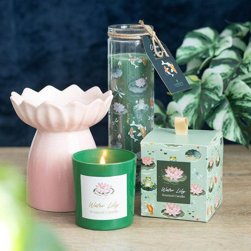 The Fashion Gift Shop: Pink Water Lily Oil Burner and Wax Warmer by Jones Home & Gifts, Oil Burner & Wax Melters