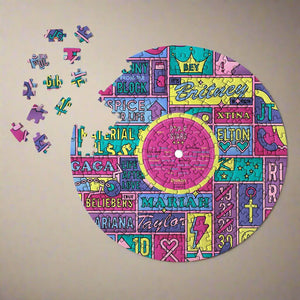The Fashion Gift Shop: Pop Stars, Broken Records, Unique vinyl LP - shaped Jigsaw puzzles by SuckUK, Jigsaw Puzzles