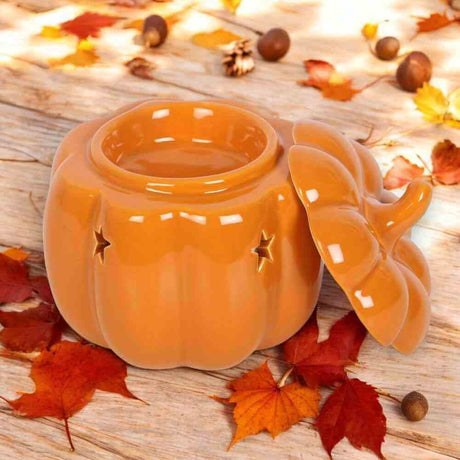 The Fashion Gift Shop: Orange Pumpkin Oil Burner and Wax Melt Warmer by Spirit of equinox, Oil Burner & Wax Melters