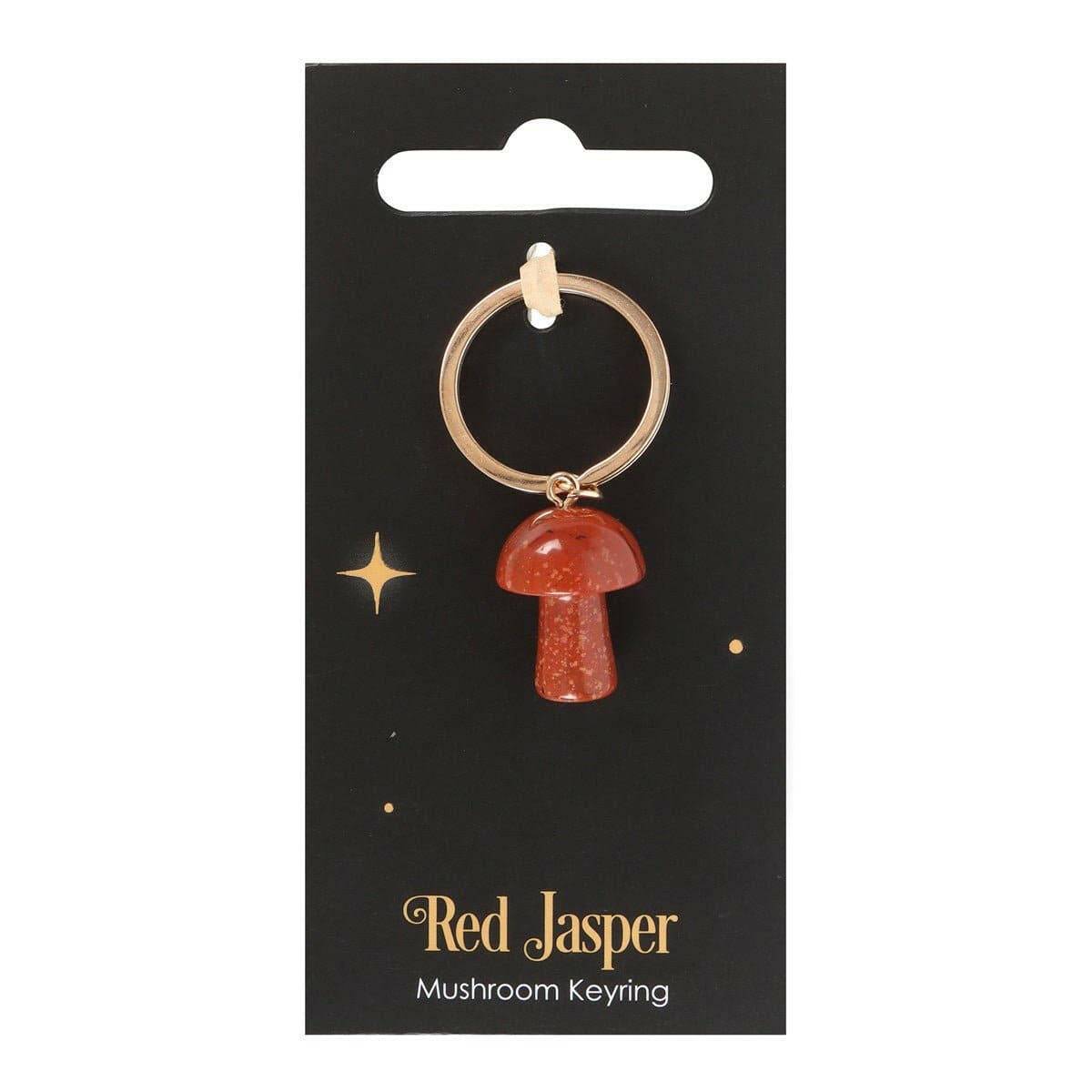 Red Jasper Crystal Mushroom Keyring  Spirit of equinox  The Fashion Gift Shop .