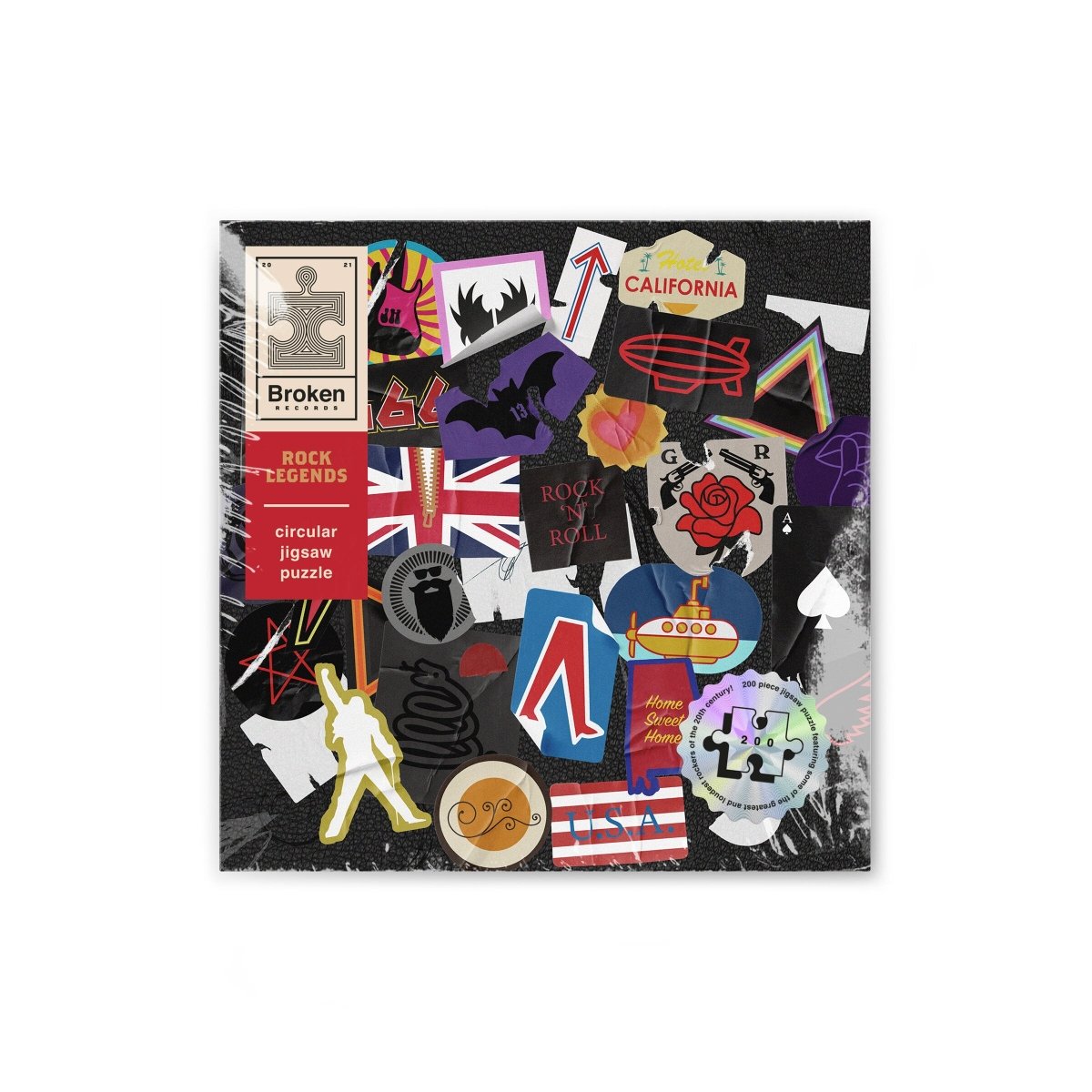 Rock Legends Broken Records, Unique vinyl LP - shaped Jigsaw puzzles - The Fashion Gift Shop by SuckUK
