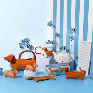 The Fashion Gift Shop: Sausage Dog Jewellery Trinket Dish by Sass and Bell by Sass and Belle, Token Gifts