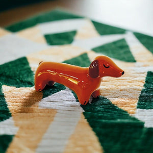 Sausage Dog Token in Box, Stocking Filler, Secret Santa Gifts.