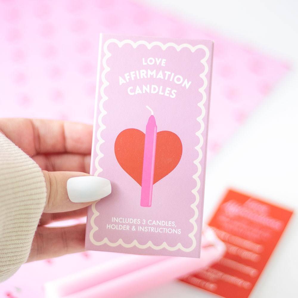 Set of 3 Love Affirmation Mindfulness Candles in a Box with Holder - The Fashion Gift Shop by Jones Home & Gifts