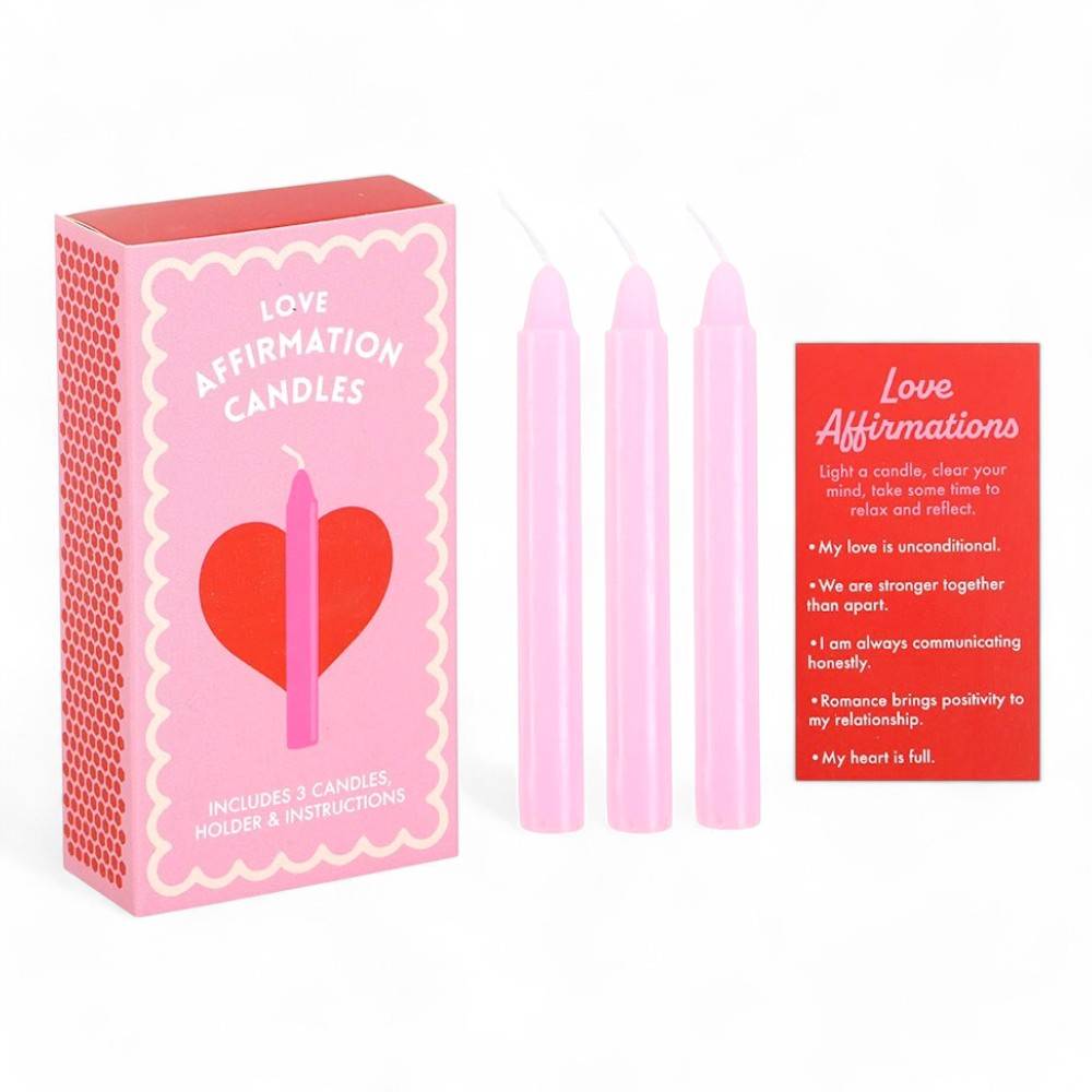 Set of 3 Love Affirmation Mindfulness Candles in a Box with Holder - The Fashion Gift Shop Candles by Jones Home & Gifts