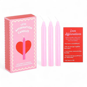 Set of 3 Love Affirmation Mindfulness Candles in a Box with Holder - The Fashion Gift Shop by Jones Home & Gifts