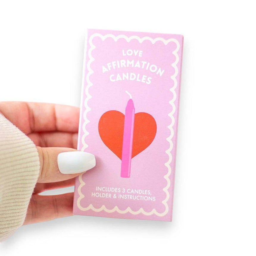 The Fashion Gift Shop: 3 Love Mindfulness Candles Boxed with Holder, Ideal Teachers Gift, Birthdays, Valentines by Jones Home & Gifts, Candles