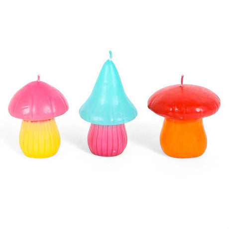 The Fashion Gift Shop: Set of 3 Mushroom Shaped Candles, Funky Fungi Candle Gift Box by Funky Fungi, Candles