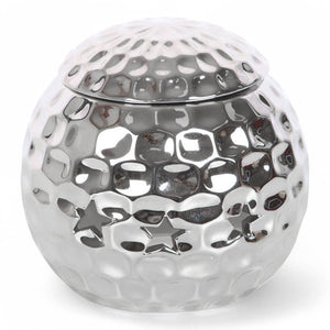 The Fashion Gift Shop: Silver Retro Sparkle Disco Ball Oil Burner, Retro Rodeo Collection by Jones Home & Gifts, Oil Burner & Wax Melters