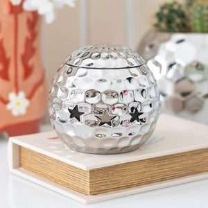 The Fashion Gift Shop: Silver Retro Sparkle Disco Ball Oil Burner, Retro Rodeo Collection by Jones Home & Gifts, Oil Burner & Wax Melters
