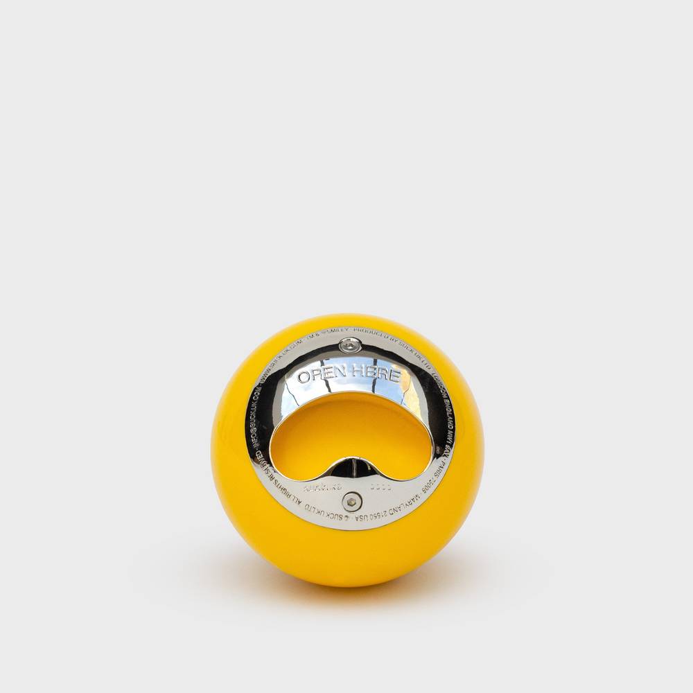 Smiley Bottle Opener, Bright Yellow, Made from a Pool Ball - The Fashion Gift Shop by SuckUK