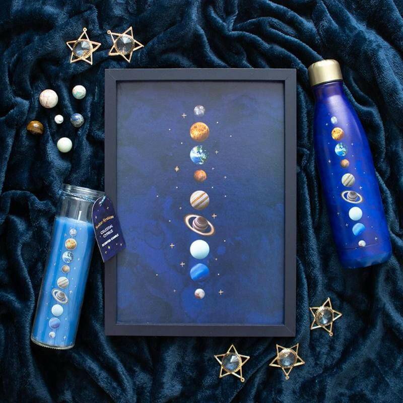 Solar System Metal Water Bottle, Ideal for Astronomy Enthusiast  Spirit of equinox  The Fashion Gift Shop .