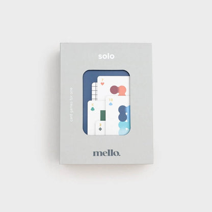 Solo Mello playing cards gift box with solo and mello branding