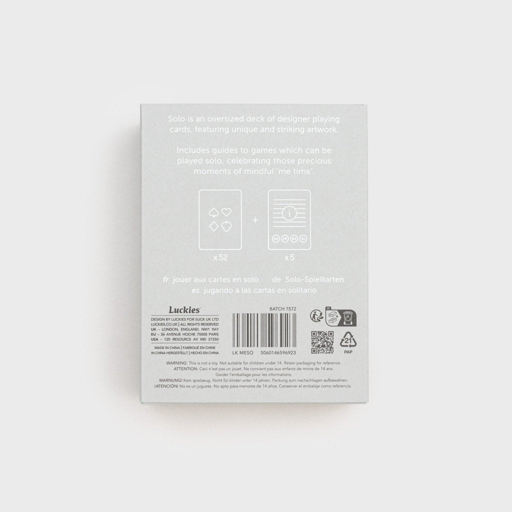 Solo Mello playing cards for solitaire.