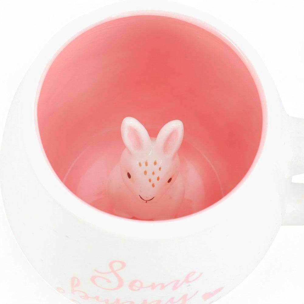 The Fashion Gift Shop: Some Bunny Loves You Surprise Mug, Peekaboo, 500ml capacity. by Jones Home & Gifts, Mugs and Cups