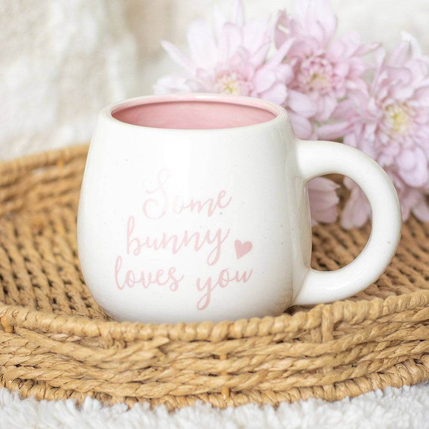 The Fashion Gift Shop: Some Bunny Loves You Surprise Mug, Peekaboo, 500ml capacity. by Jones Home & Gifts, Mugs and Cups