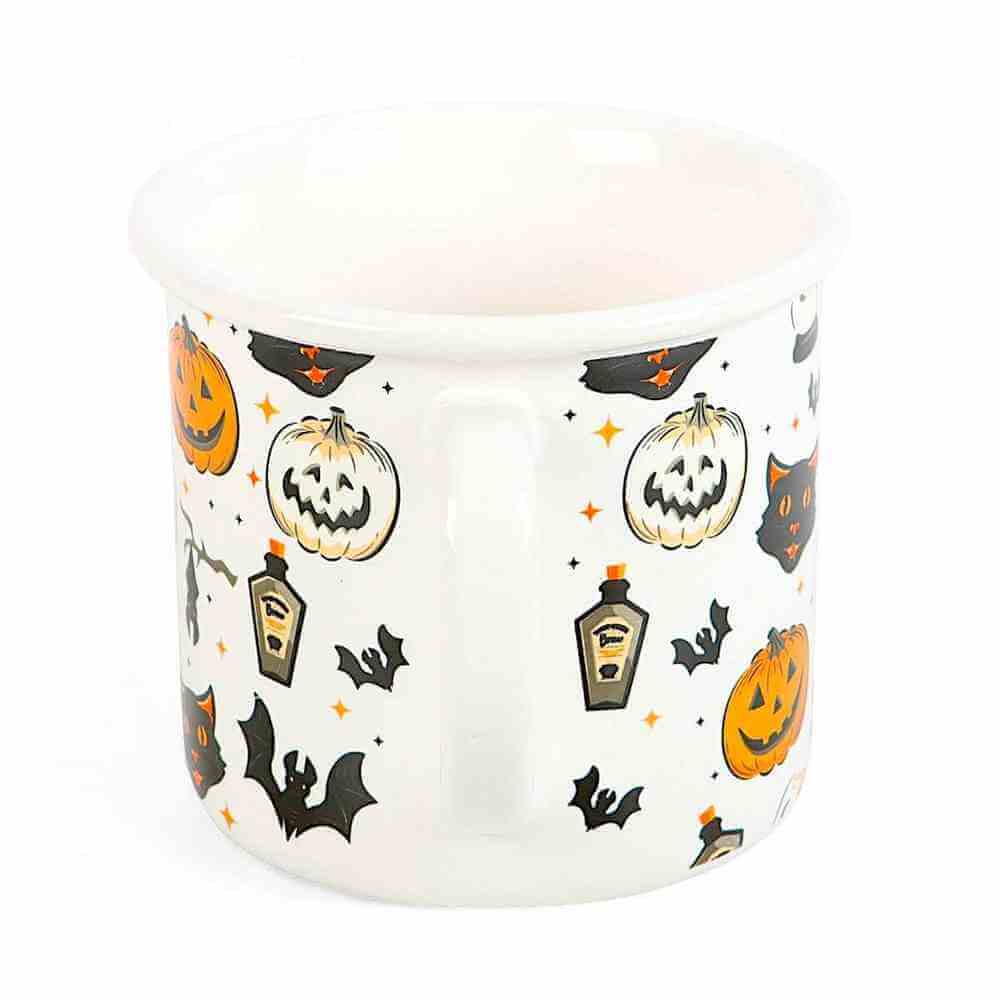 Vintage Halloween Enamel Mug - Spooky Season Must-Have for Fall Celebrations by Spirit of equinox