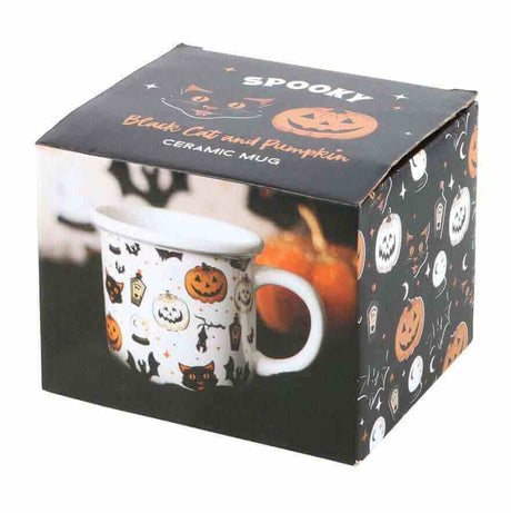 The Fashion Gift Shop: Halloween Spooky Season Vintage Inspired Enamel Mug by Spirit of equinox, Mugs and Cups