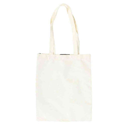 Plain poly-cotton tote bag with long handles