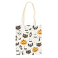 Spooky Cat and Pumpkin Print Poly-cotton Tote Bag🐈‍⬛  Spirit of equinox  The Fashion Gift Shop .