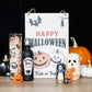 Spooky Spiced Pumpkin Tube Candle, Retro Cat and Pumpkin Print - Candles by Temerity Jones London