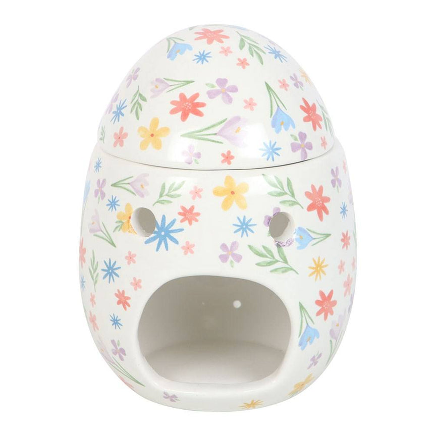 The Fashion Gift Shop: Spring Floral Print Egg - Shaped Oil Burner and Wax Warmer by Jones Home & Gifts, Oil Burner & Wax Melters