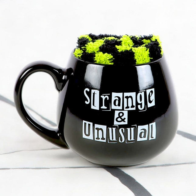 Strange & Unusual Black Mug and Socks Gift Set - Mugs and Cups by Spirit of equinox