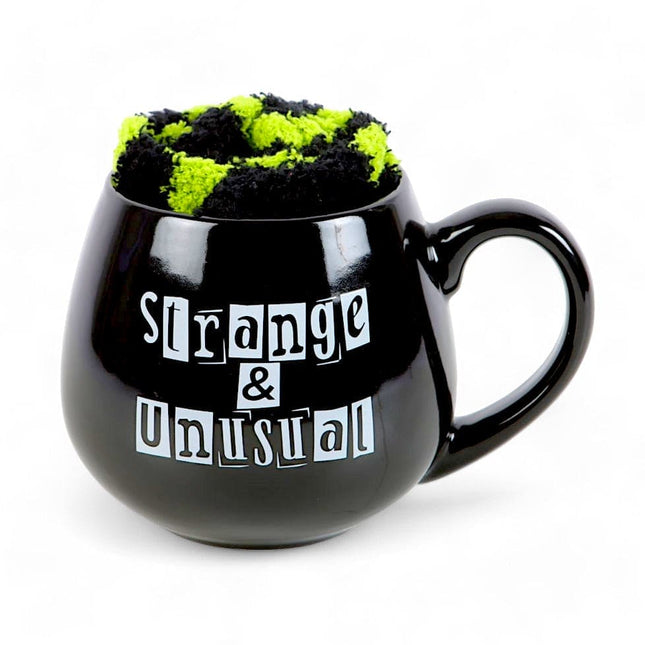 Strange & Unusual Black Mug and Socks Gift Set - Mugs and Cups by Spirit of equinox