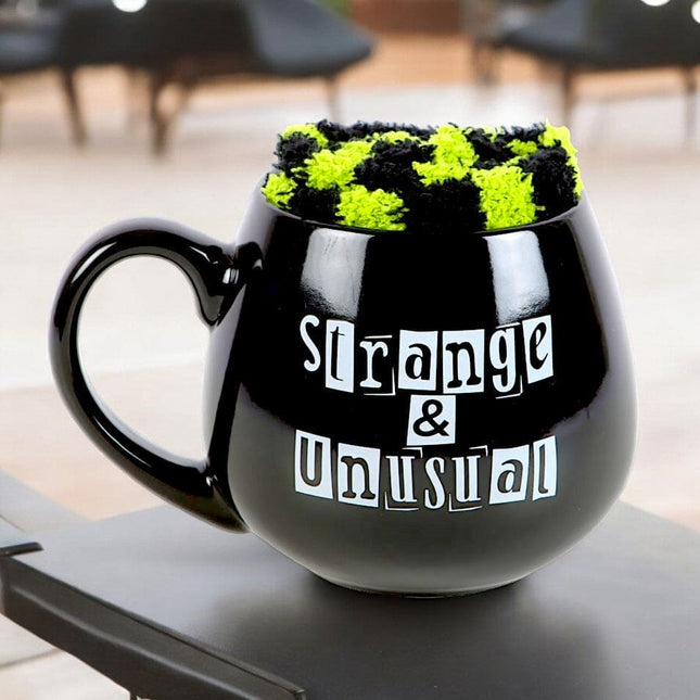 Strange & Unusual Black Mug and Socks Gift Set - Mugs and Cups by Spirit of equinox