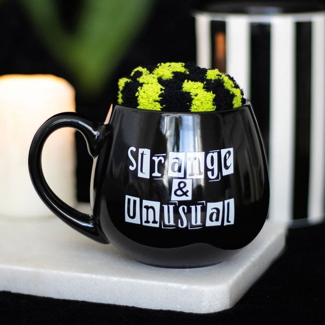 Strange & Unusual Black Mug and Socks Gift Set - Mugs and Cups by Spirit of equinox