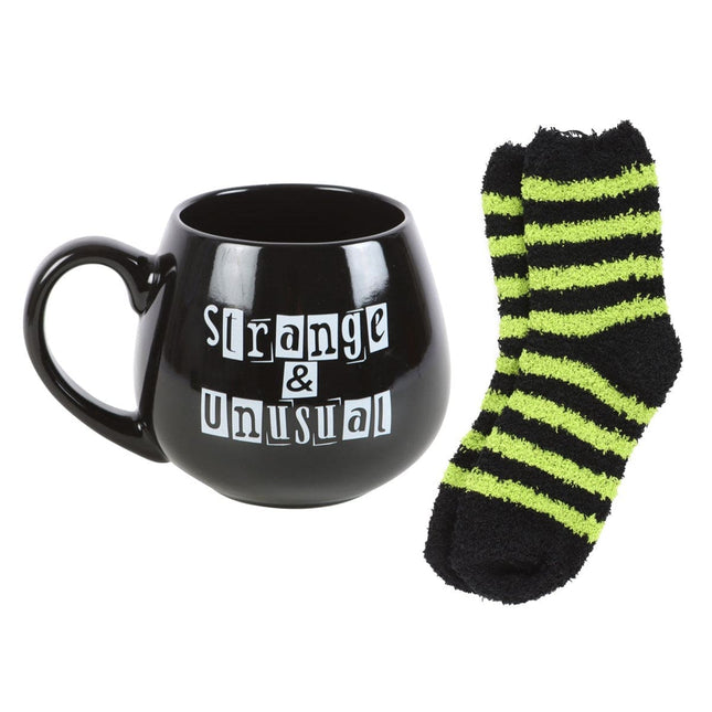 Strange & Unusual Black Mug and Socks Gift Set - Mugs and Cups by Spirit of equinox