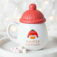 The Fashion Gift Shop: Feastive Mug with Cosy Hat, Sweater Weather Hot Cocoa Mugs by Jones Home & Gifts, Mugs and Cups