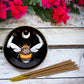 The Dark Forest Bee Ceramic Incense Plate Holder - Incense Holders by Spirit of equinox