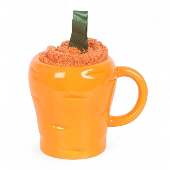 The Fashion Gift Shop: Carrot Shaped Mug and Socks Set by Jones Home & Gifts, Mugs & Novelty Gift Sets