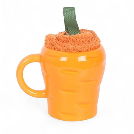 The Fashion Gift Shop: Carrot Shaped Mug and Socks Set by Jones Home & Gifts, Mugs & Novelty Gift Sets