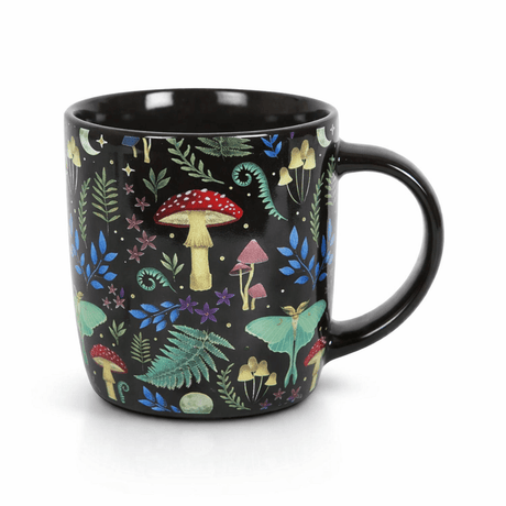 The Fashion Gift Shop: Dark Forest Print Mystical Mushroom Mug for Enchanted Mornings by Spirit of equinox, Mugs and Cups