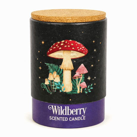 The Fashion Gift Shop: Forest Mushroom Wild berry Candle with Box by Jones Home & Gifts, Candles