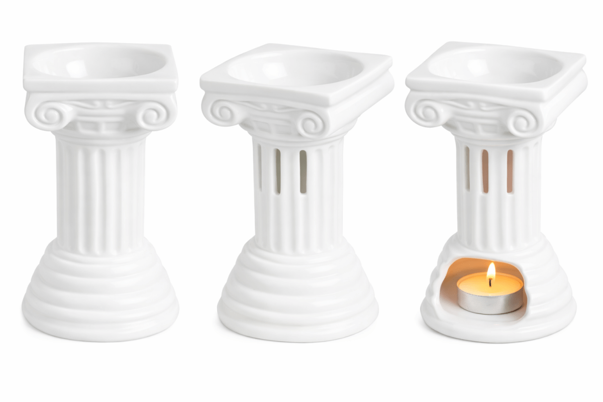 The Fashion Gift Shop: Greek Column Oil Burner & Wax Warmer | Grecian Home Fragrance Decor by The Fashion Gift Shop ,
