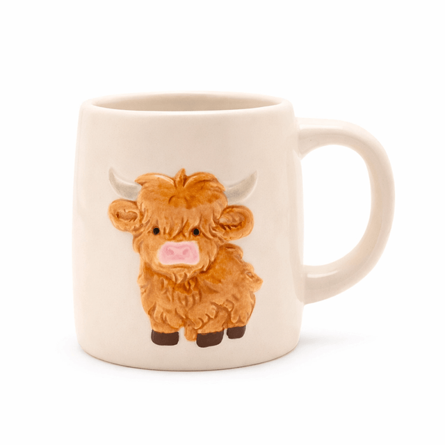 The Fashion Gift Shop: Highland Cow Lovers, Playful illustration Mug by Country Living, Mugs and Cups