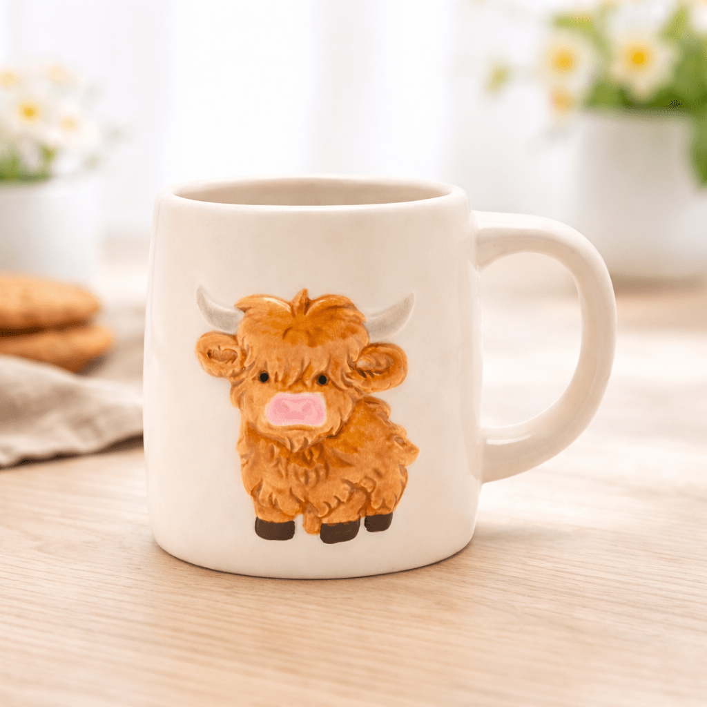 The Fashion Gift Shop: Highland Cow Lovers, Playful illustration Mug by Country Living, Mugs and Cups