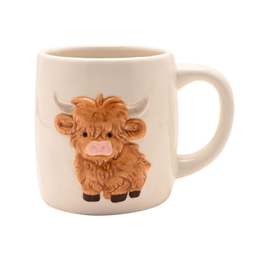 The Fashion Gift Shop: Highland Cow Mug by Country Living, Animal Ornament