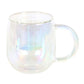 The Fashion Gift Shop: Iridescent Double - Walled Glass Round Mug, You Are Made Of Magic by The Fashion Gift Shop ,