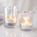 The Fashion Gift Shop: Iridescent Sun and Moon Tea Light Candle Holders – Celestial Glass Votives by Mindful Frog, Candle Holders