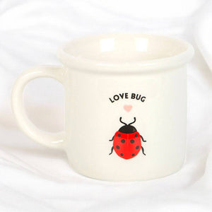 The Fashion Gift Shop: Love Bug Valentine Mug with 3D Ladybird, Ideal Hot Beverage Mugs by Jones Home & Gifts, Mugs and Cups